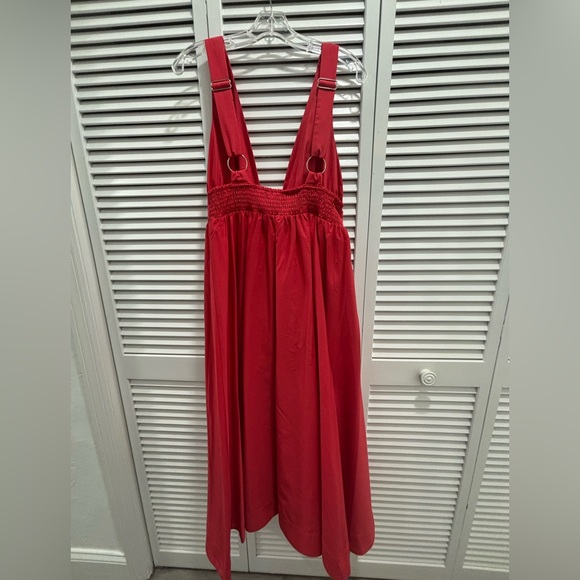 MABLE Red Sleeveless Tie-Front Dress | Medium - Picture 5 of 5